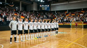 Deutsche Futsal-Nationalmannschaft beim Länderspiel vor heimischem Publikum