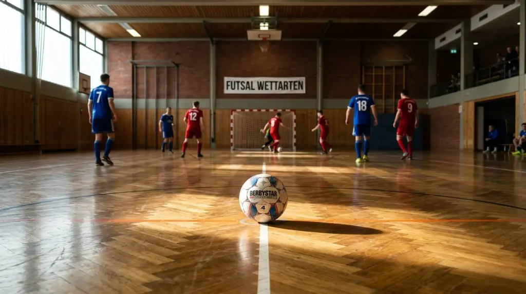 Übersicht der Futsal Wettarten mit Quotentafel zu Ergebnis, Über/Unter und Handicap im Hallenfußball