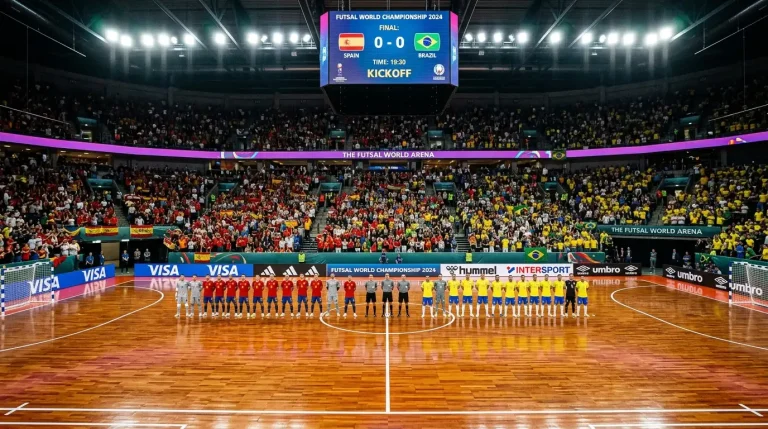 Weltkarte mit den 24 Teilnehmernationen der FIFA Futsal WM und Turnierstatistik